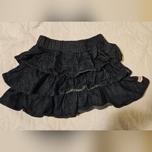 Ruffle Butts Ruffled Denim Bow Skirt